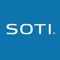 SOTI logo in blue box