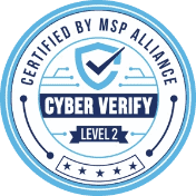 Cyber Verify Level 2 logo on a clear background.