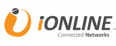 iONLINE Connected Networks logo on a clear background.