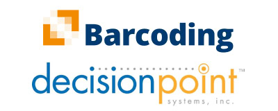 Barcoding and DecisionPoint Systems logos